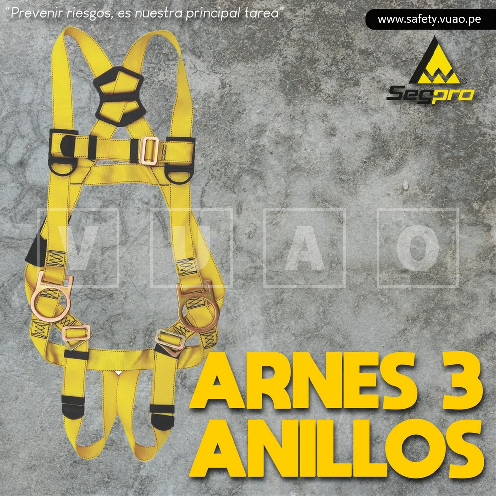 Arnes de 3 anillos cuerpo entero TE323, Segpro