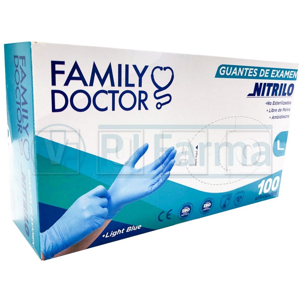 Guantes de nitrilo, Family doctor, Bx 100