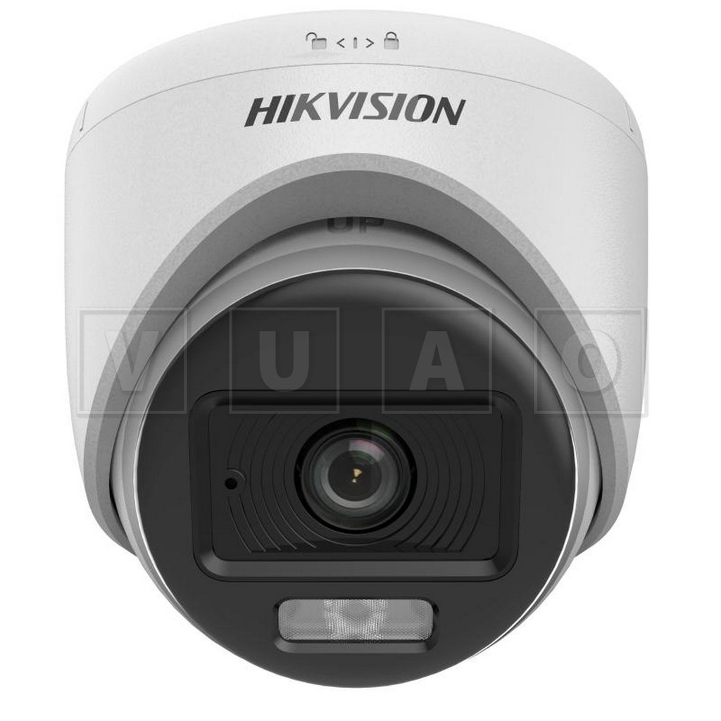 Hikvision DS-2CE70DF0T-LPFS 2.8mm Luz híbrida inteligente de 2 MP con cámara de torreta fija para interiores ColorVu