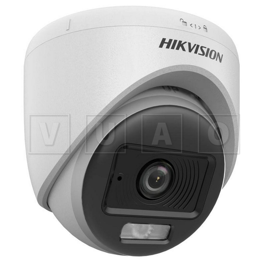Hikvision DS-2CE70DF0T-LPFS 2.8mm Luz híbrida inteligente de 2 MP con cámara de torreta fija para interiores ColorVu