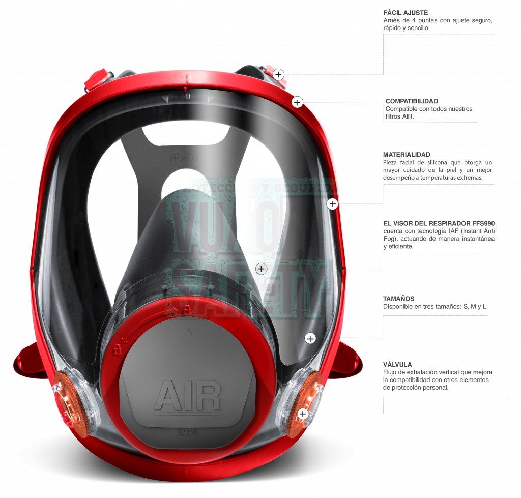 AIR FFS990 Respirador cara completa