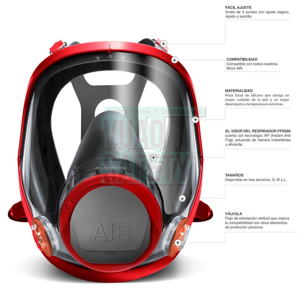 AIR FFS990 Respirador cara completa