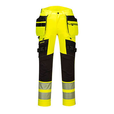 Portwest DX442 Pantalón DX4 de alta visibilidad con bolsillos de pistolera desmontables