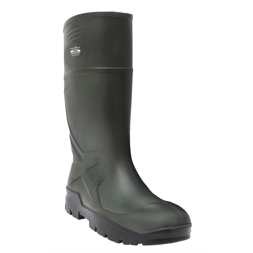 Portwest FD90 Bota Wellington PU, no de seguridad O4 CI FO