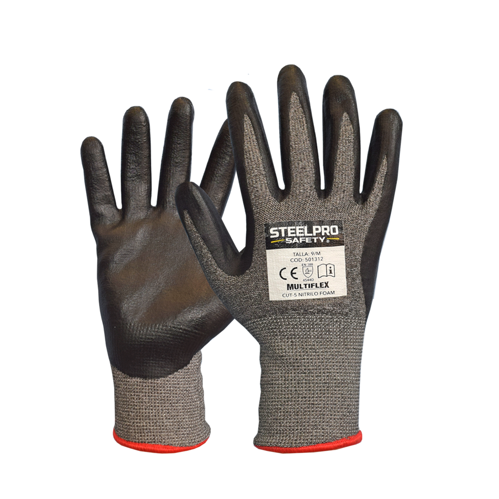 Guante Cut-5 nitrilo foam, Steelpro