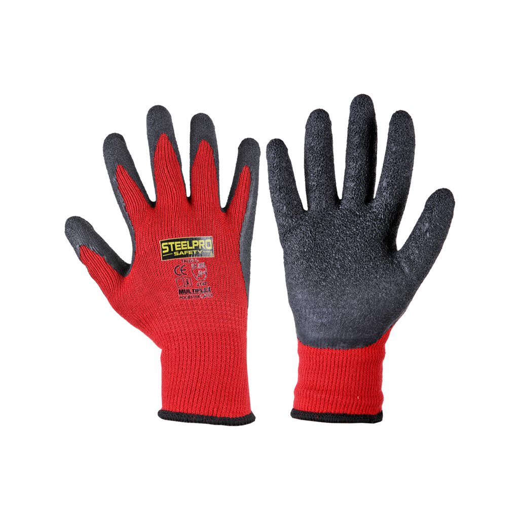 Guante Multiflex látex rojo, Steelpro