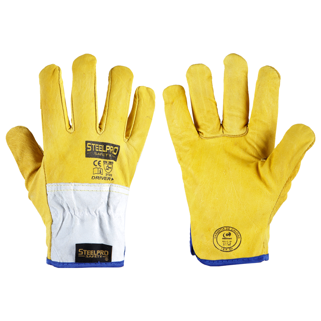Guante cuero Driver, Steelpro