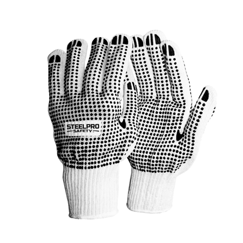 Guante de hilo con puntos de PVC, Steelpro