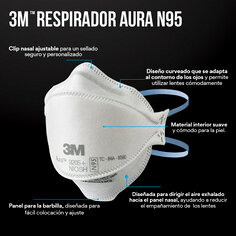Respirador Desechable 3M Aura N95