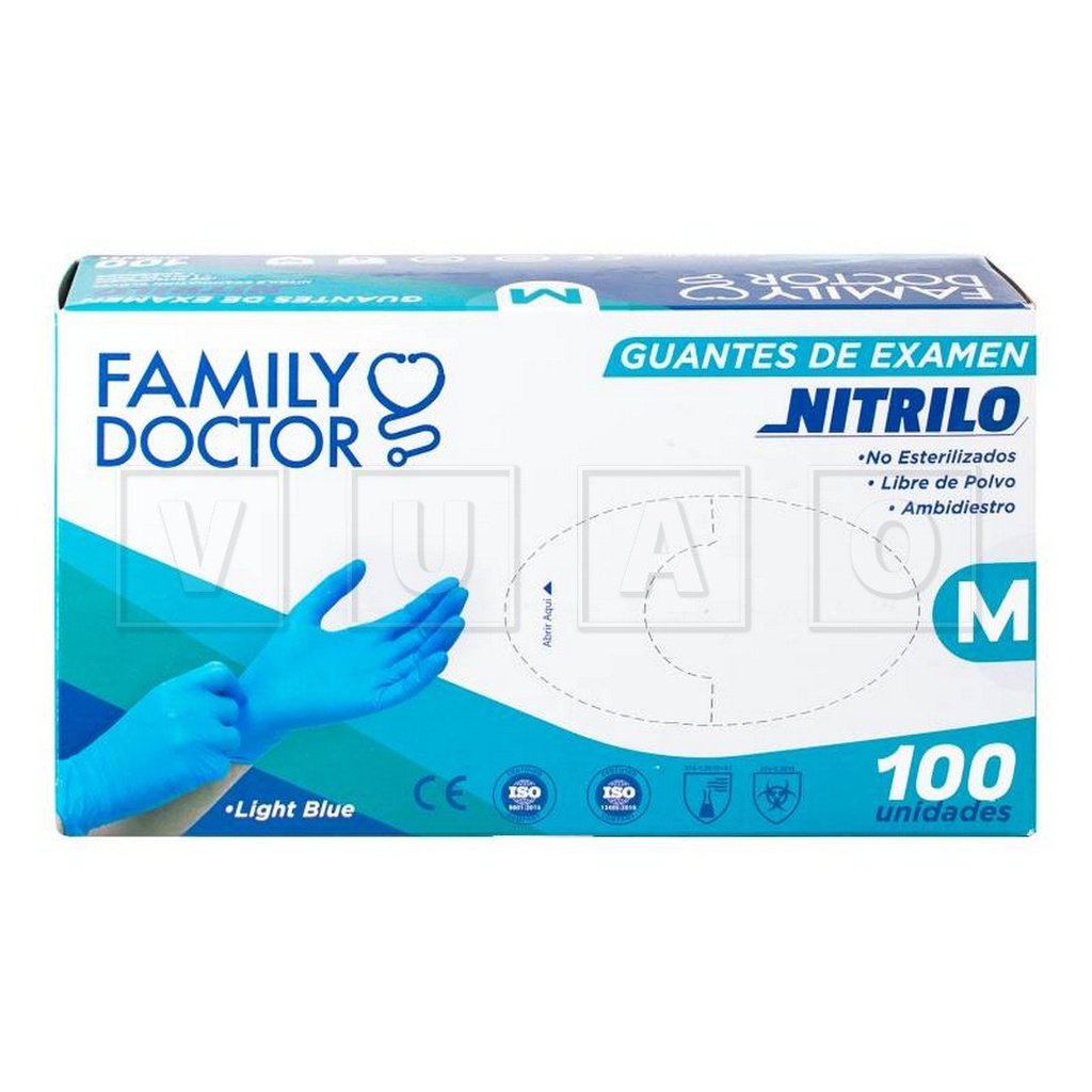 Guantes de nitrilo, Family doctor, Bx 100