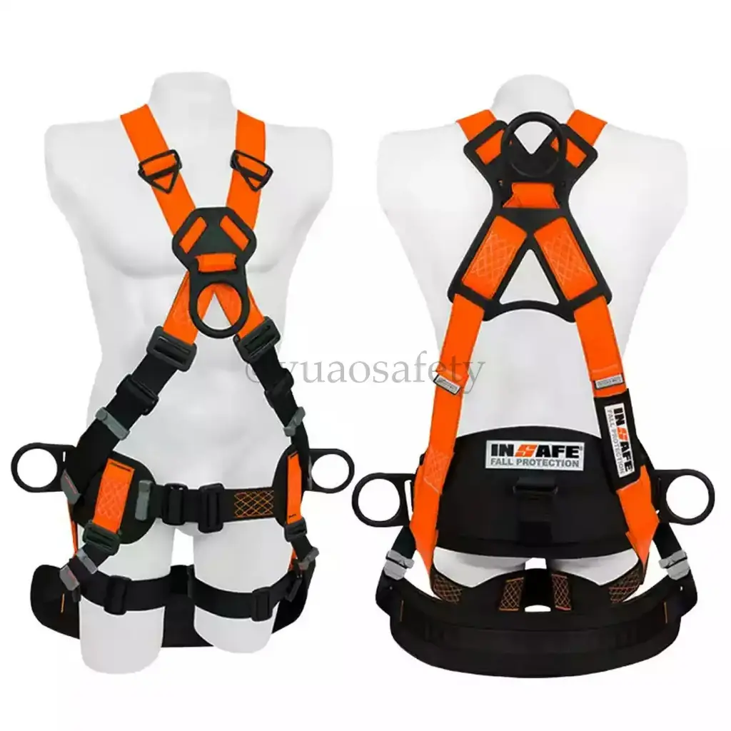 Arnés 4 Argollas Dieléctrico con Soporte Lumbar y Asentadera IN 8009-1ML-A INSAFE