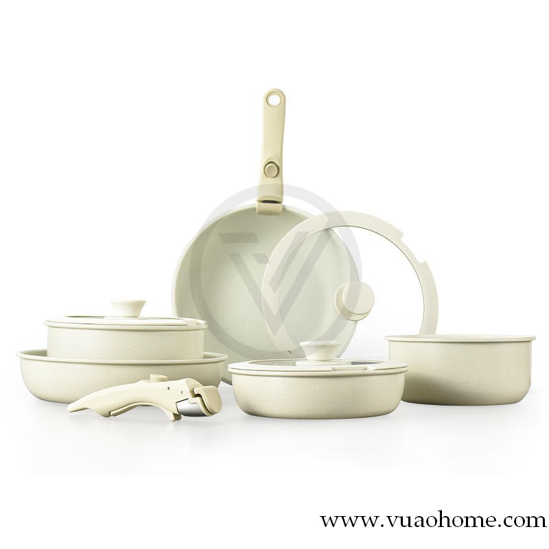 Juego de utensilios de cocina de aluminio antiadherente de 9 piezas