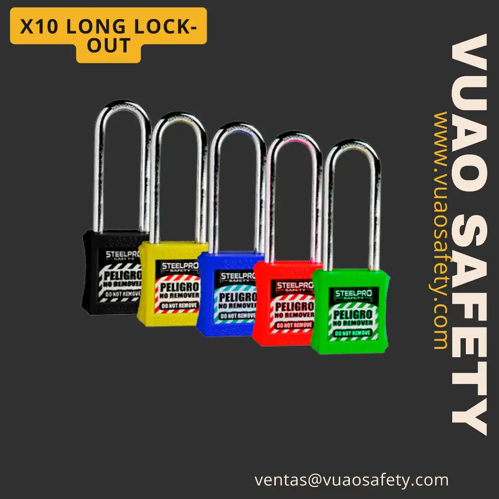 Candado X10 Long🔒Lock-out - Steelpro