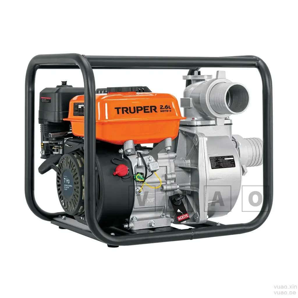 [VU17117] Motobomba autocebante 3"x3", gasolina 7HP, agrícola MOTB-3, TRUPER