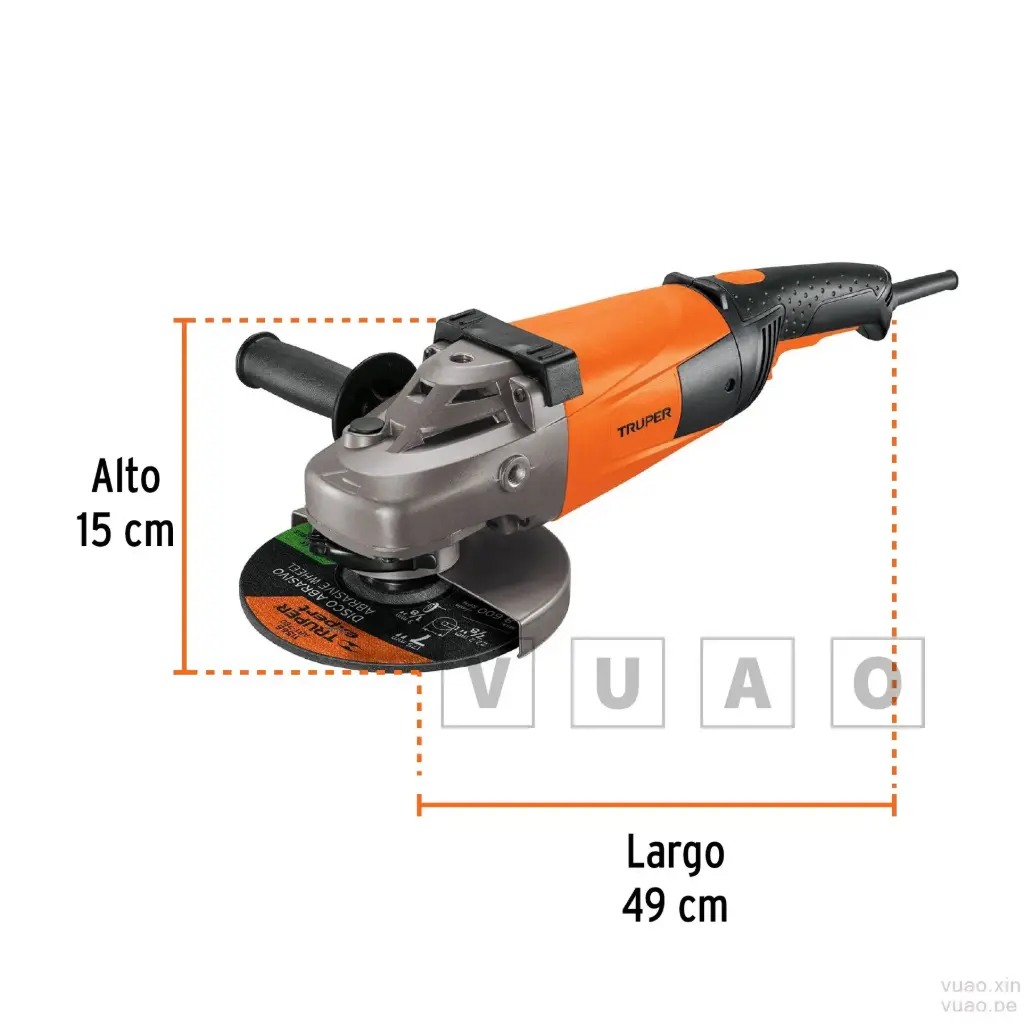 [VU11022] Esmeriladora angular 7", profesional, 220 V, 2100W, ESMA-7A3-2, TRUPER