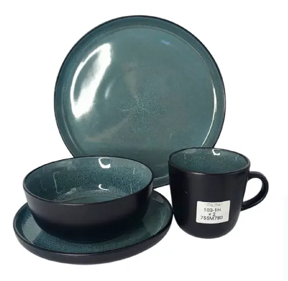 VUAO Forest Glow – Set Vajilla de Cerámica Esmaltada con Taza